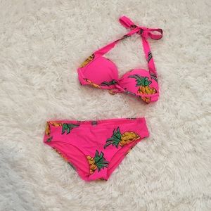 Pink Pineapple Bikini Set